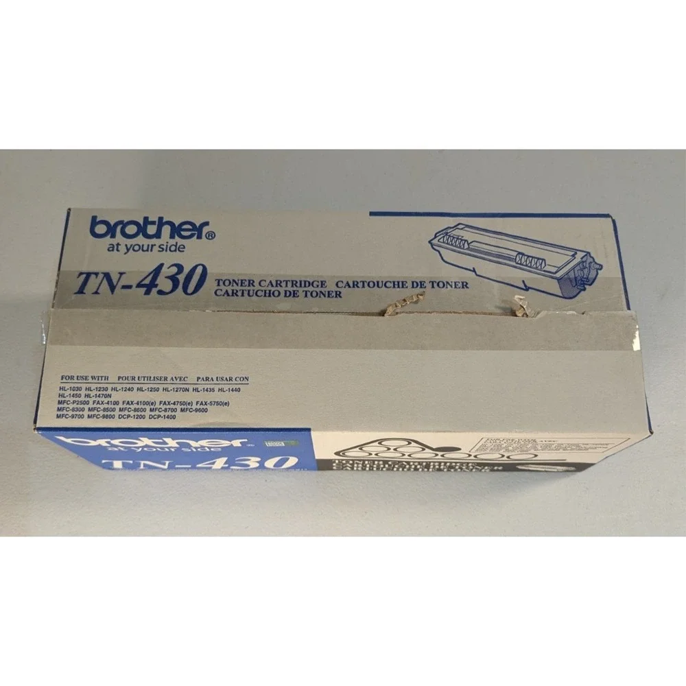 Brother TN-430 Genuine Black Toner Cartridge New Sealed Internal Bag Open Box